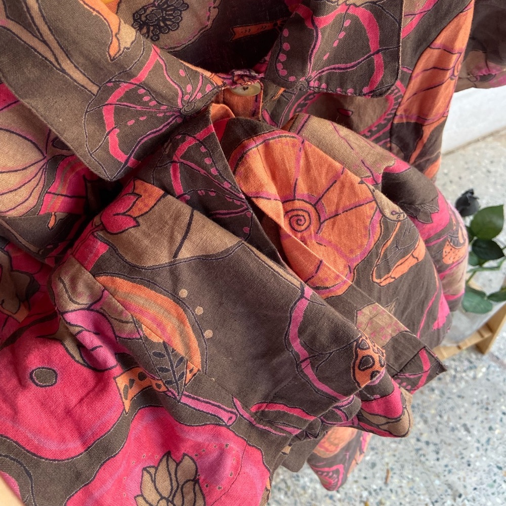 Floral Cotton Dress. Size- L - Picture 9 of 10